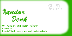 nandor denk business card